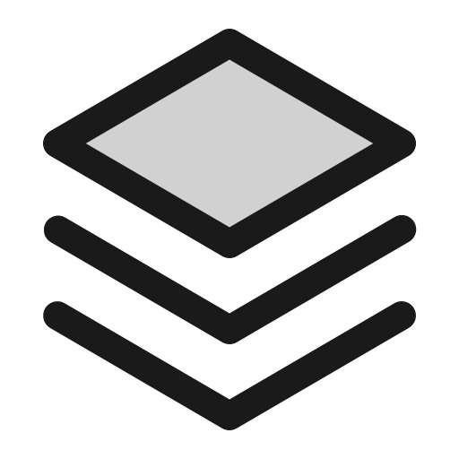 Stack duotone icon, two-tone style, from Phosphor