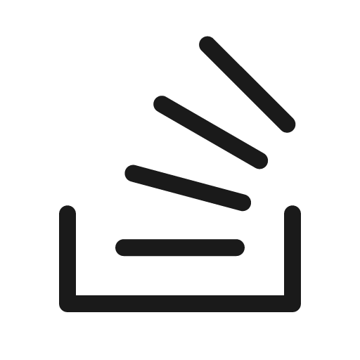 Stack overflow logo light icon, light style, from Phosphor