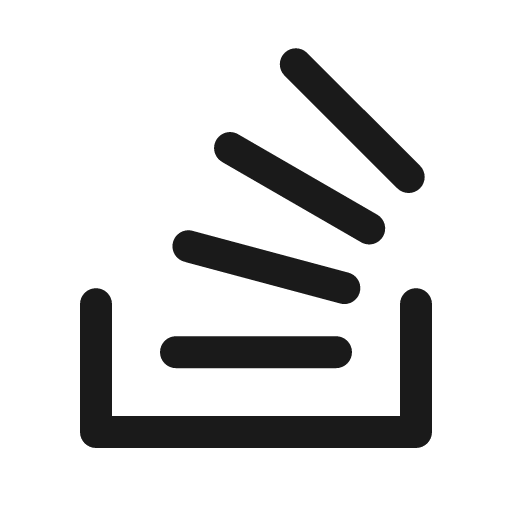 Stack overflow logo icon, solid style, from Phosphor