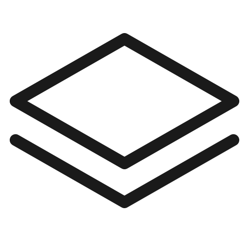 Stack simple light icon, light style, from Phosphor