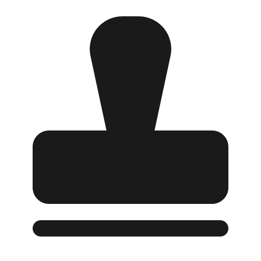 Stamp fill icon, filled style, from Phosphor