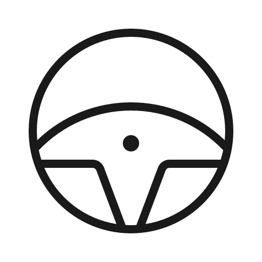 Steering wheel thin icon, thin style, from Phosphor