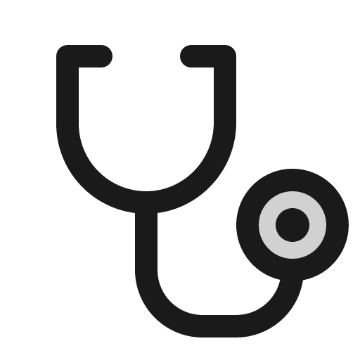 Stethoscope duotone icon, two-tone style, from Phosphor