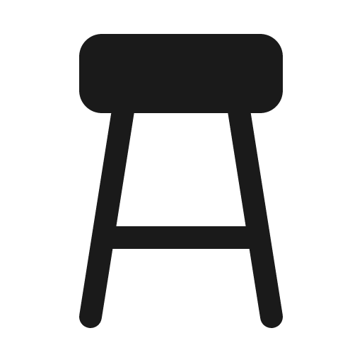 Stool fill icon, filled style, from Phosphor