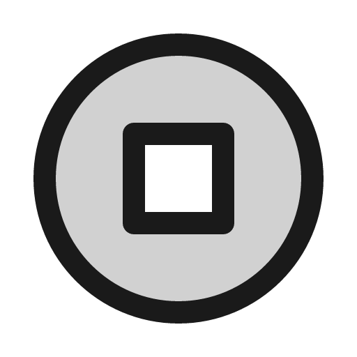 Stop circle duotone icon, two-tone style, from Phosphor