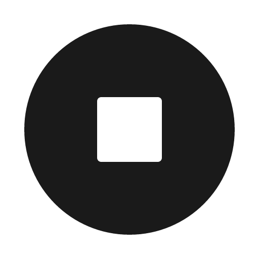 Stop circle fill icon, filled style, from Phosphor
