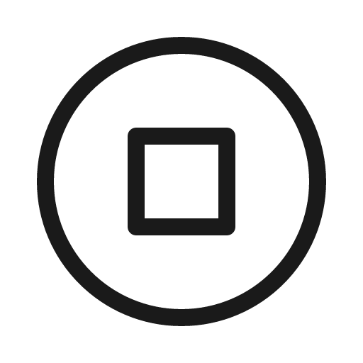 Stop circle light icon, light style, from Phosphor