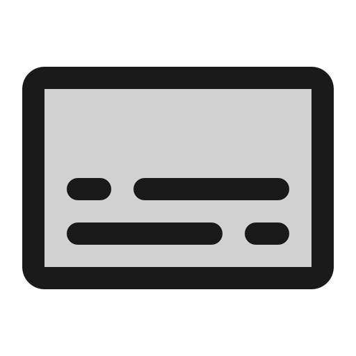 Subtitles duotone icon, two-tone style, from Phosphor