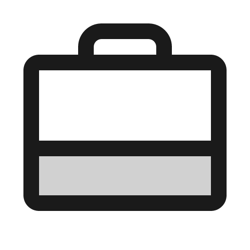 Suitcase simple duotone icon, two-tone style, from Phosphor