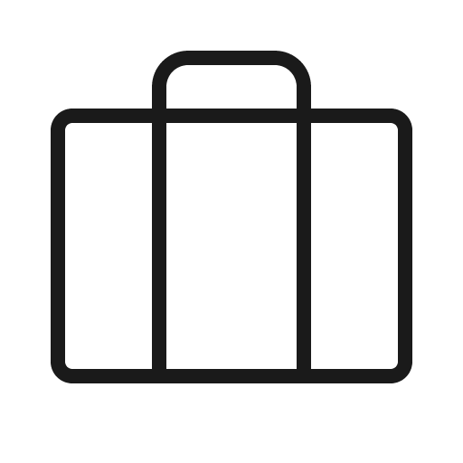 Suitcase thin icon, thin style, from Phosphor