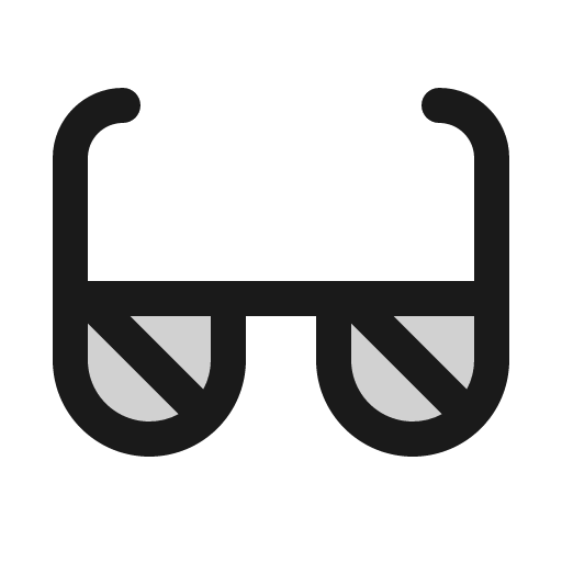 Sunglasses duotone icon, two-tone style, from Phosphor
