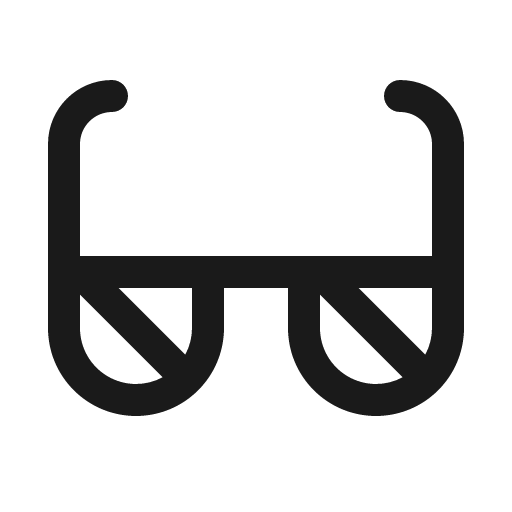 Sunglasses icon, solid style, from Phosphor