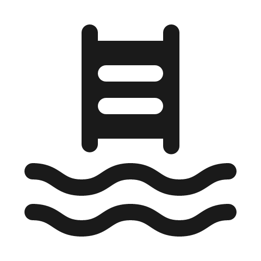 Swimming pool fill icon, filled style, from Phosphor