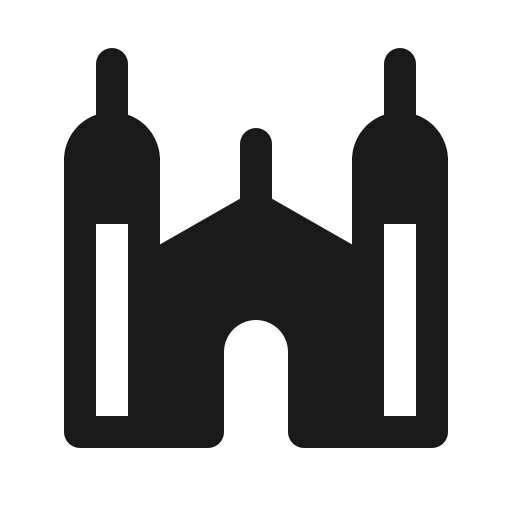 Synagogue fill icon, filled style, from Phosphor