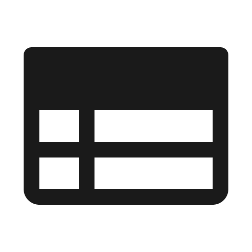 Table fill icon, filled style, from Phosphor