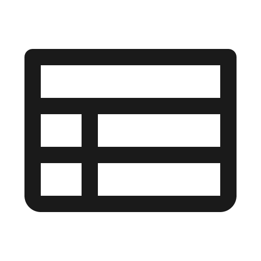 Table icon, solid style, from Phosphor