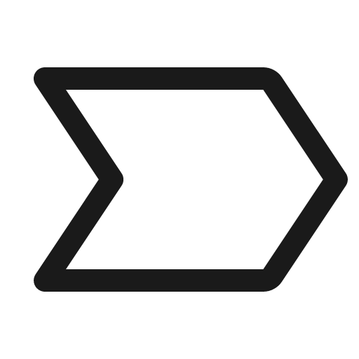 Tag chevron icon, solid style, from Phosphor