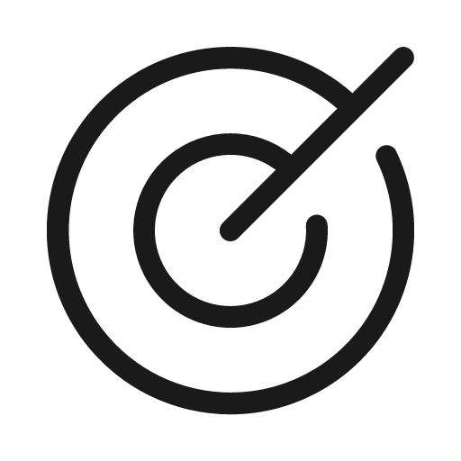 Target light icon, light style, from Phosphor