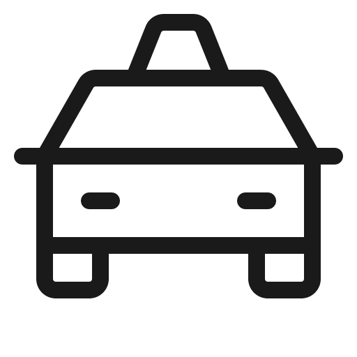 Taxi light icon, light style, from Phosphor