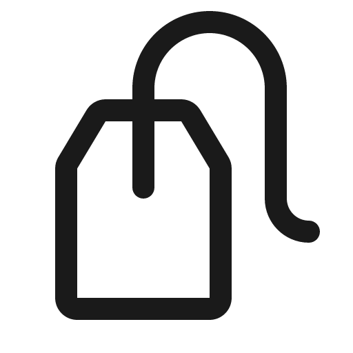 Tea bag icon, solid style, from Phosphor