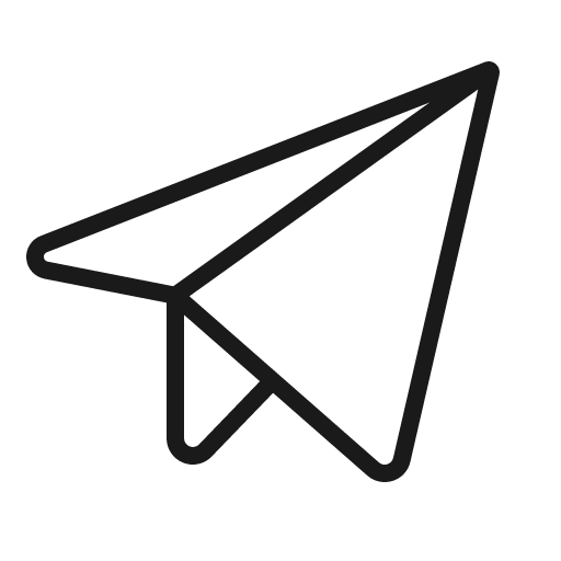 Telegram logo thin icon, thin style, from Phosphor