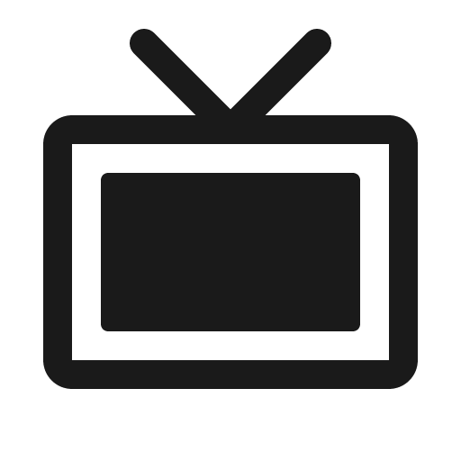 Television simple fill icon, filled style, from Phosphor