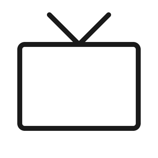 Television simple thin icon, thin style, from Phosphor