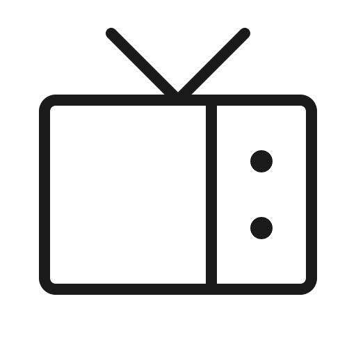 Television thin icon, thin style, from Phosphor