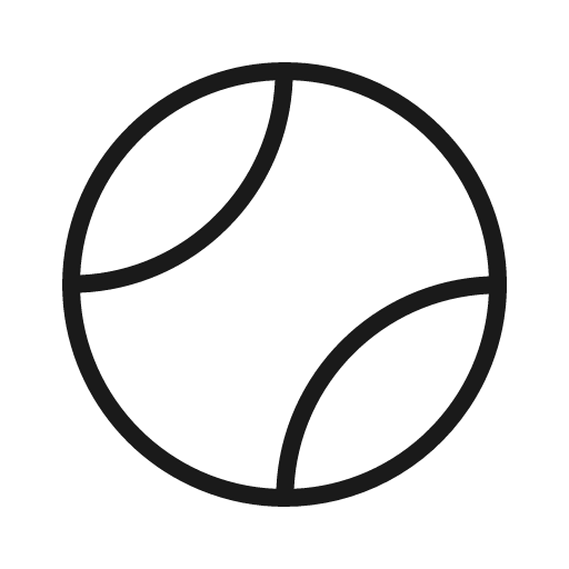 Tennis ball thin icon, thin style, from Phosphor