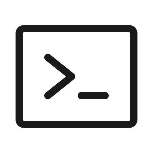 Terminal window light icon, light style, from Phosphor