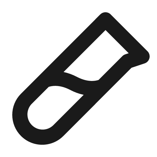 Test tube bold icon, bold style, from Phosphor
