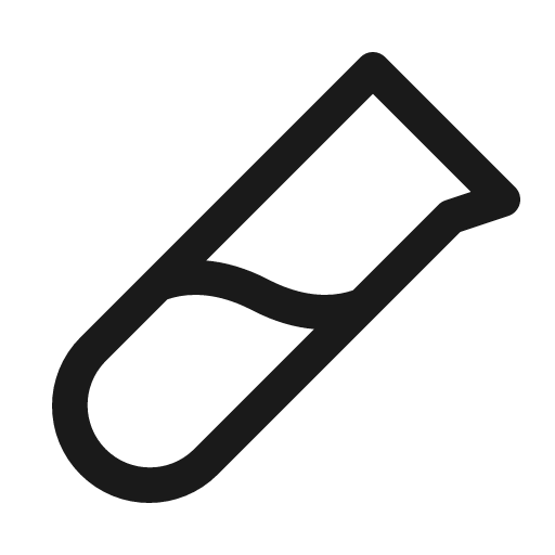 Test tube icon, solid style, from Phosphor