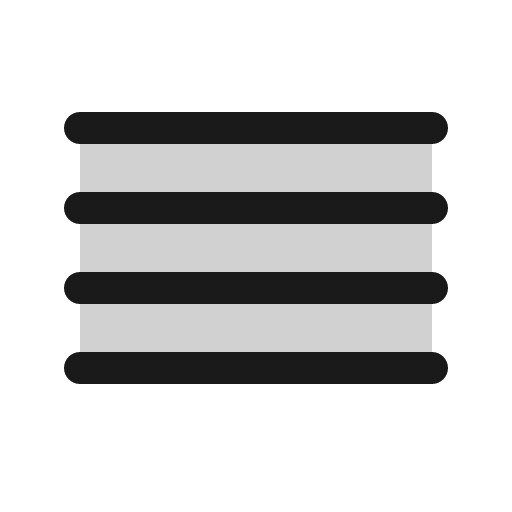 Text align justify duotone icon, two-tone style, from Phosphor