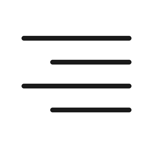 Text align right thin icon, thin style, from Phosphor