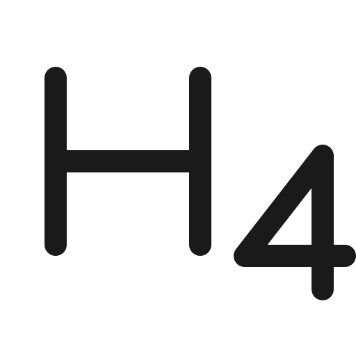Text h four icon, solid style, from Phosphor