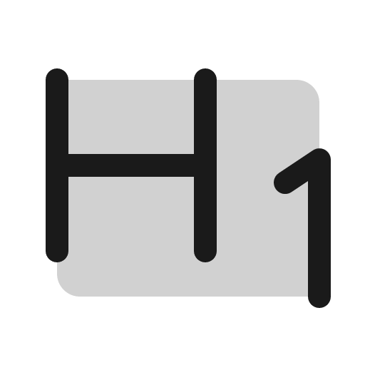 Text h one duotone icon, two-tone style, from Phosphor