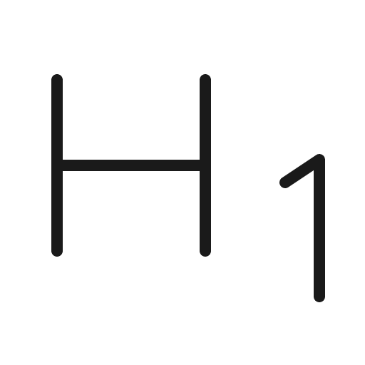 Text h one thin icon, thin style, from Phosphor