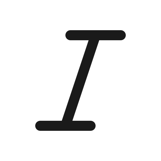 Text italic icon, solid style, from Phosphor