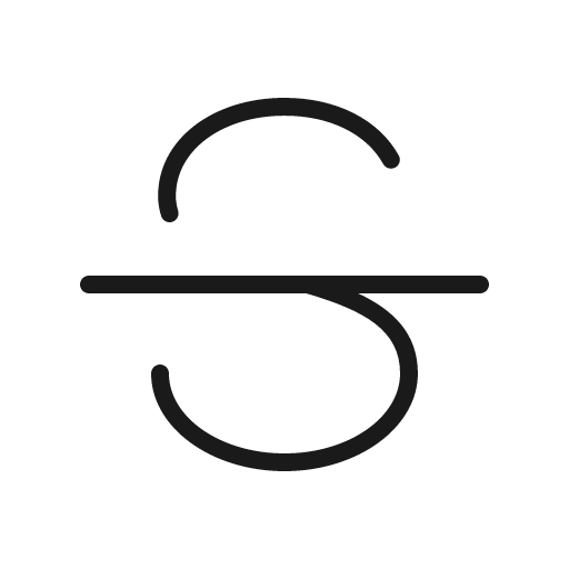 Text strikethrough thin icon, thin style, from Phosphor