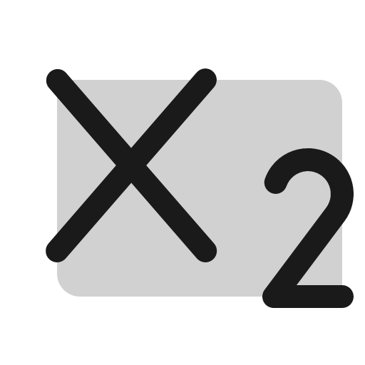 Text subscript duotone icon, two-tone style, from Phosphor