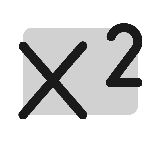 Text superscript duotone icon, two-tone style, from Phosphor