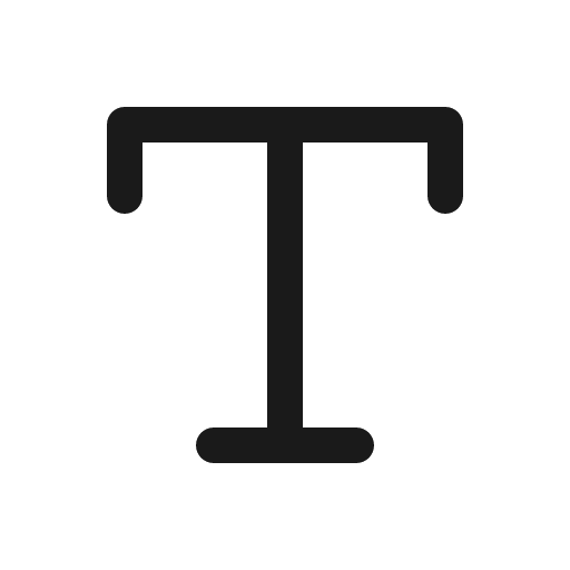 Text t icon, solid style, from Phosphor