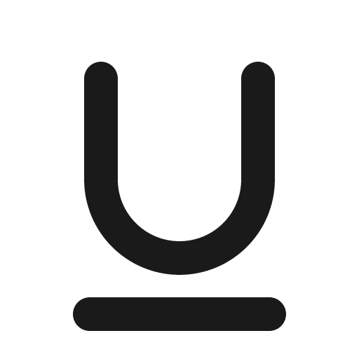 Text underline bold icon, bold style, from Phosphor