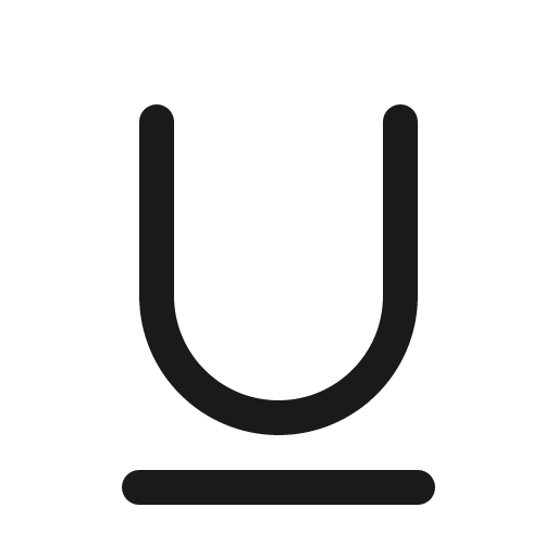Text underline icon, solid style, from Phosphor