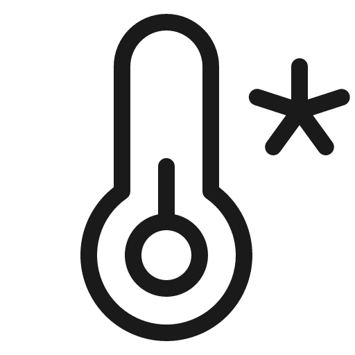 Thermometer cold light icon, light style, from Phosphor