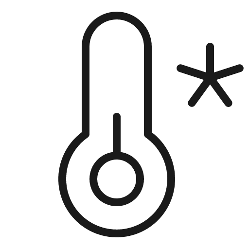 Thermometer cold thin icon, thin style, from Phosphor