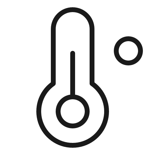 Thermometer thin icon, thin style, from Phosphor