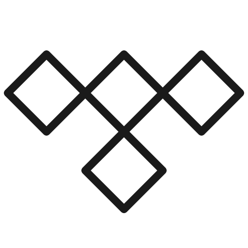 Tidal logo thin icon, thin style, from Phosphor