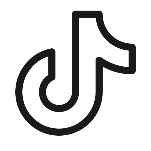 Tiktok logo light icon, light style, from Phosphor