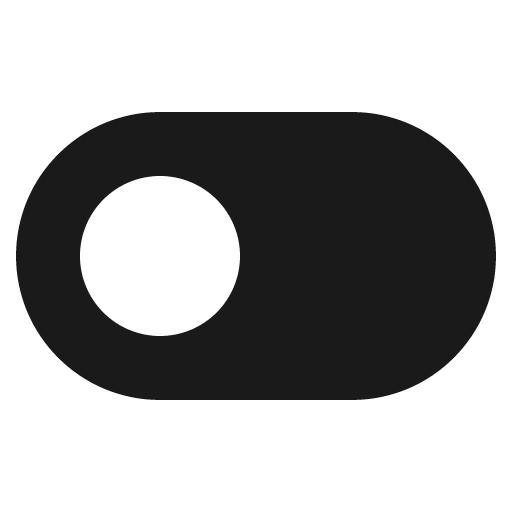 Toggle left fill icon, filled style, from Phosphor